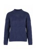 Pullover, Rauten, Oversized, Stehkragen, Langarm