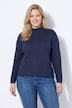 Pullover, Rauten, Oversized, Stehkragen, Langarm