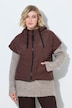 Steppweste, Oversized, Kapuze, leicht