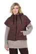 Steppweste, Oversized, Kapuze, leicht
