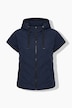 Steppweste, Oversized, Kapuze, leicht