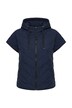 Steppweste, Oversized, Kapuze, leicht