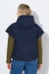 Steppweste, Oversized, Kapuze, leicht