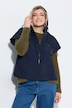 Steppweste, Oversized, Kapuze, leicht