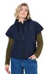 Steppweste, Oversized, Kapuze, leicht