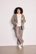Jacke, Wollmix, A-Linie, Kapuze