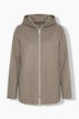 Jacke, Wollmix, A-Linie, Kapuze