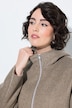 Jacke, Wollmix, A-Linie, Kapuze
