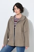 Jacke, Wollmix, A-Linie, Kapuze