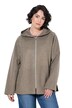 Jacke, Wollmix, A-Linie, Kapuze