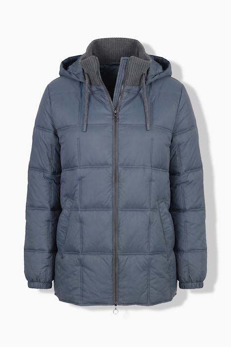 HYPRAR Steppjacke, Ripp-Stehkragen, 2-Wege-Zipper