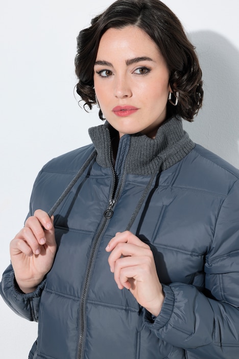 HYPRAR Steppjacke, Ripp-Stehkragen, 2-Wege-Zipper