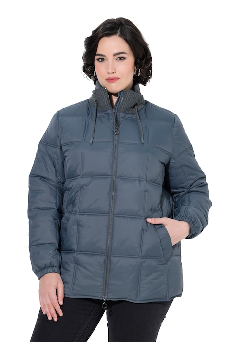 HYPRAR Steppjacke, Ripp-Stehkragen, 2-Wege-Zipper