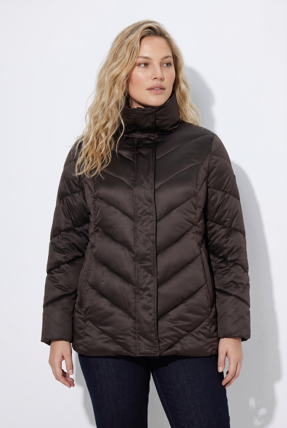 HYPRAR Steppjacke, Webpelz-Kragen, A-Linie, Windfang