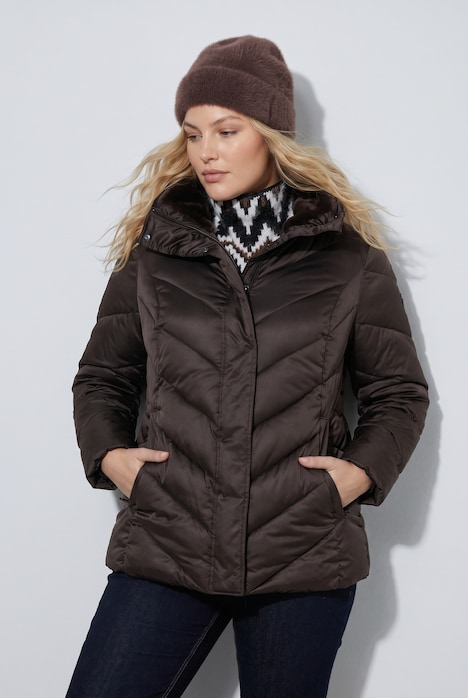 Veste matelassée HYPRAR, col en fausse fourrure et poignets coupe-vent, coupe évasée