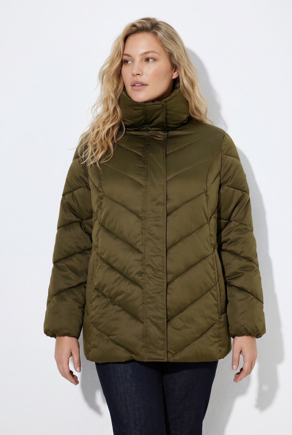HYPRAR Steppjacke, Webpelz-Kragen, A-Linie, Windfang