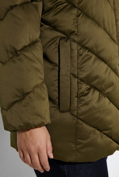 HYPRAR Steppjacke, Webpelz-Kragen, A-Linie, Windfang