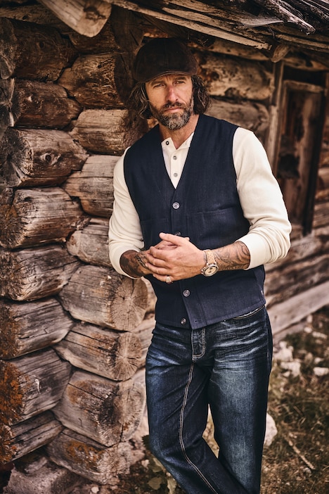 Weste FLEXNAMIC®, Tweed, Herringbone, Strickrücken, bis 8 XL