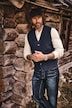 Weste FLEXNAMIC®, Tweed, Herringbone, Strickrücken, bis 8 XL