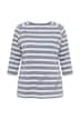 Shirt, Streifen, Oversized, Carré-Ausschnitt, 3/4-Arm