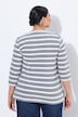 Shirt, Streifen, Oversized, Carré-Ausschnitt, 3/4-Arm