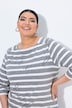 Shirt, Streifen, Oversized, Carré-Ausschnitt, 3/4-Arm