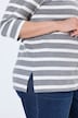 Shirt, Streifen, Oversized, Carré-Ausschnitt, 3/4-Arm