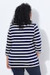 Shirt, Streifen, Oversized, Carré-Ausschnitt, 3/4-Arm