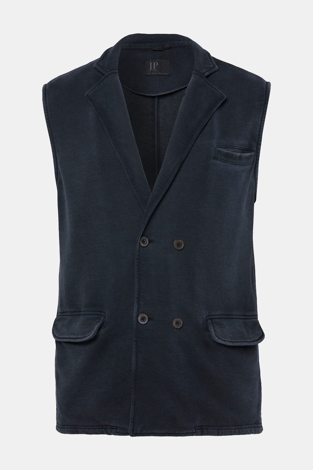 Sweatweste, Revers, Knopfleiste, Brusttasche, bis 8 XL