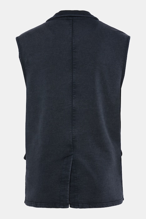 Sweatweste, Revers, Knopfleiste, Brusttasche, bis 8 XL