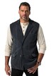 Vesta z teplákoviny s klopami, zapínáním na knoflíky, náprsní kapsou, až do velikosti 8 XL