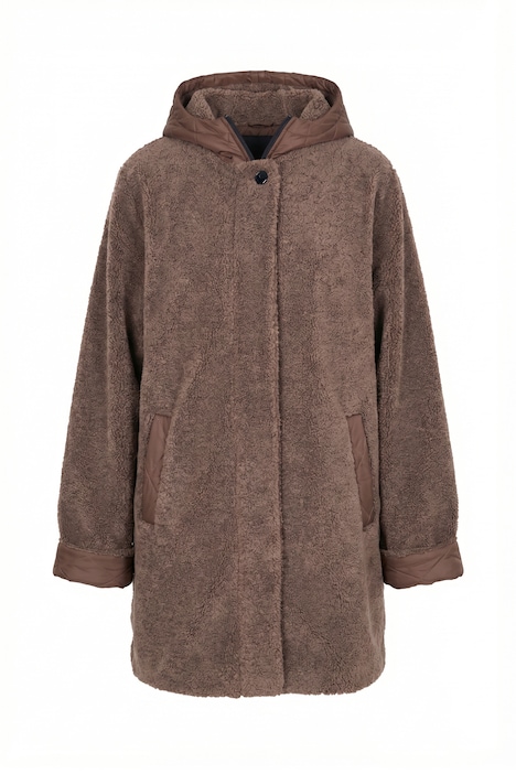 Teddy bunda, s kapucí, prošívání