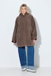 Jacke, Teddyfleece, Kapuze, Stepp-Details