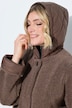 Jacke, Teddyfleece, Kapuze, Stepp-Details