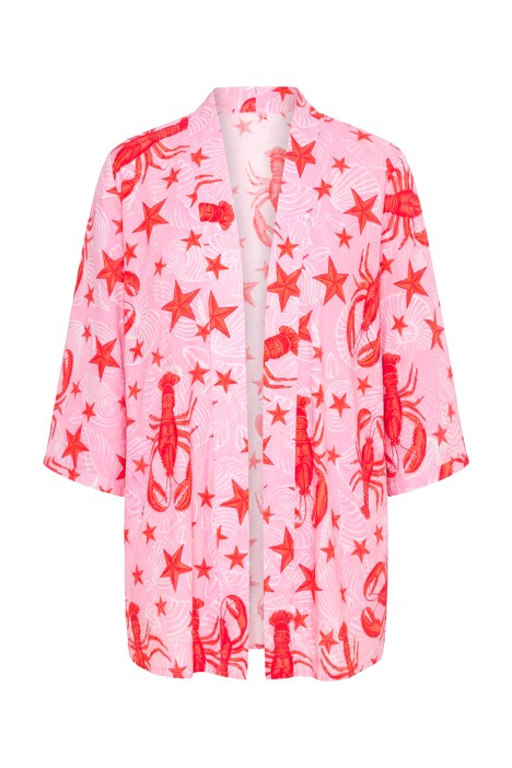 Kimono, vzor s humry, otevřený design, 3/4 rukávy
