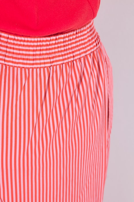 Hose, weites, gerades Bein, Streifen