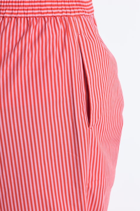 Hose, weites, gerades Bein, Streifen