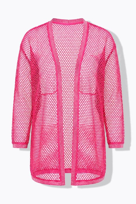 Sparkling Openwork Knit Cardigan