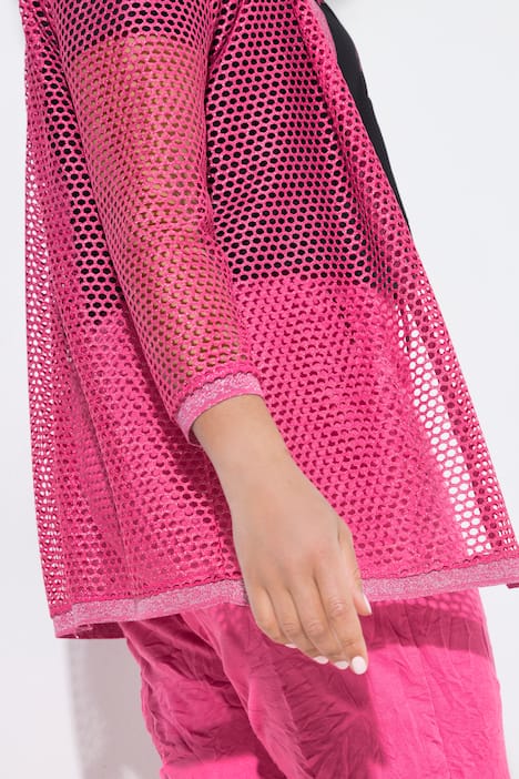 Sparkling Openwork Knit Cardigan