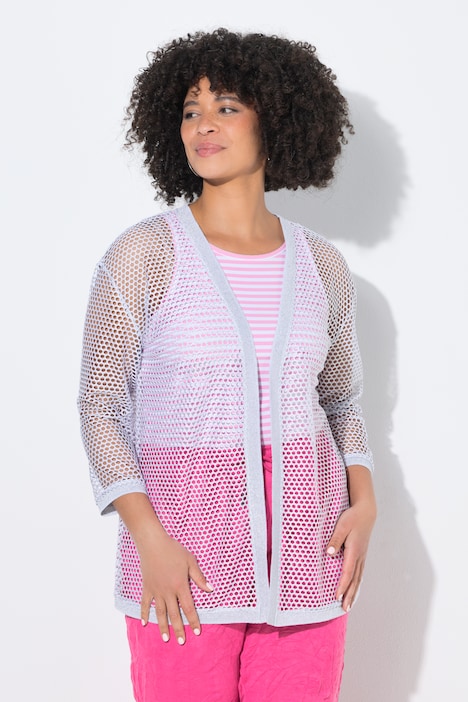 Sparkling Openwork Knit Cardigan