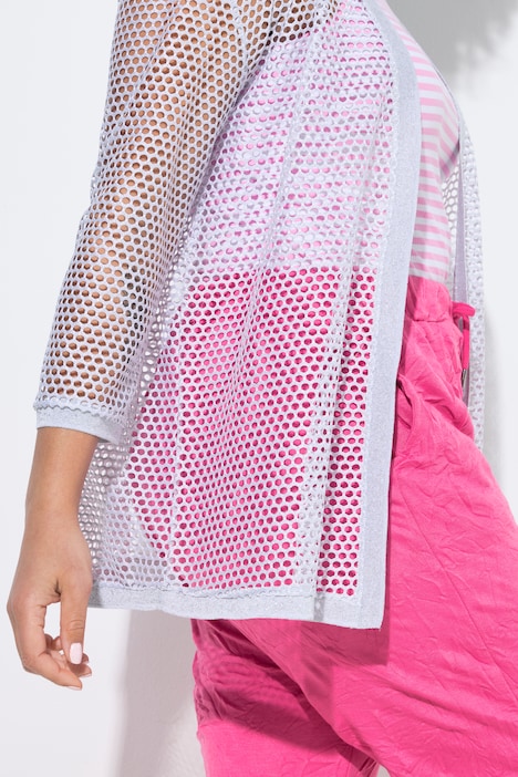 Sparkling Openwork Knit Cardigan