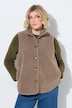 Weste, Teddyfleece, Rhombenmuster, Stehkragen, ärmellos