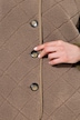Weste, Teddyfleece, Rhombenmuster, Stehkragen, ärmellos