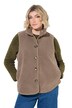 Weste, Teddyfleece, Rhombenmuster, Stehkragen, ärmellos
