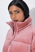 Cord-Steppjacke, Stehkragen, Reißverschlusstaschen