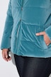 Cord-Steppjacke, Stehkragen, Reißverschlusstaschen