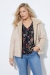 Veste réversible, polaire bouclée/simili cuir, col chemise et manches longues