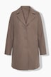 Manteau en laine mélangée, coupe évasée et col à revers