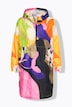 Functionele regencape, unisex, print, capuchon
