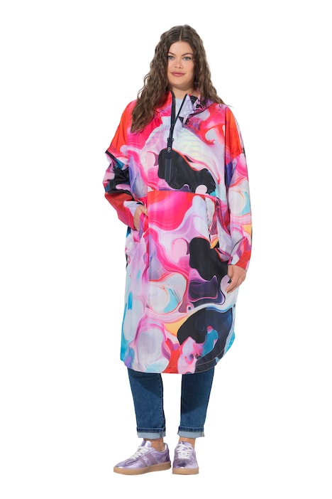 Funkční pláštěnka, unisex, potisk, kapuce